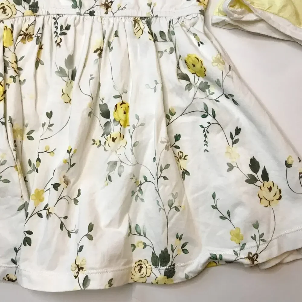 Omi Jo Well Dressed Wolf Yellow Floral Billow Dress & Shorts 2Y